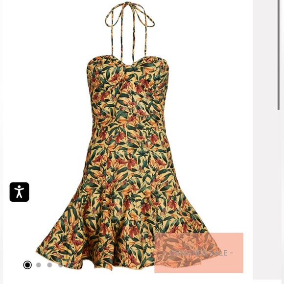 AGUA BY AGUA BENDITA
Anturio Monarca Linen Halter Mini Dress - Picture 3 of 12